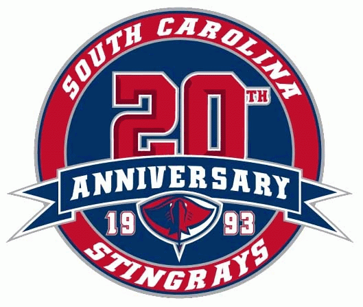 south carolina sting rays 2013 anniversary logo iron on transfers for clothing